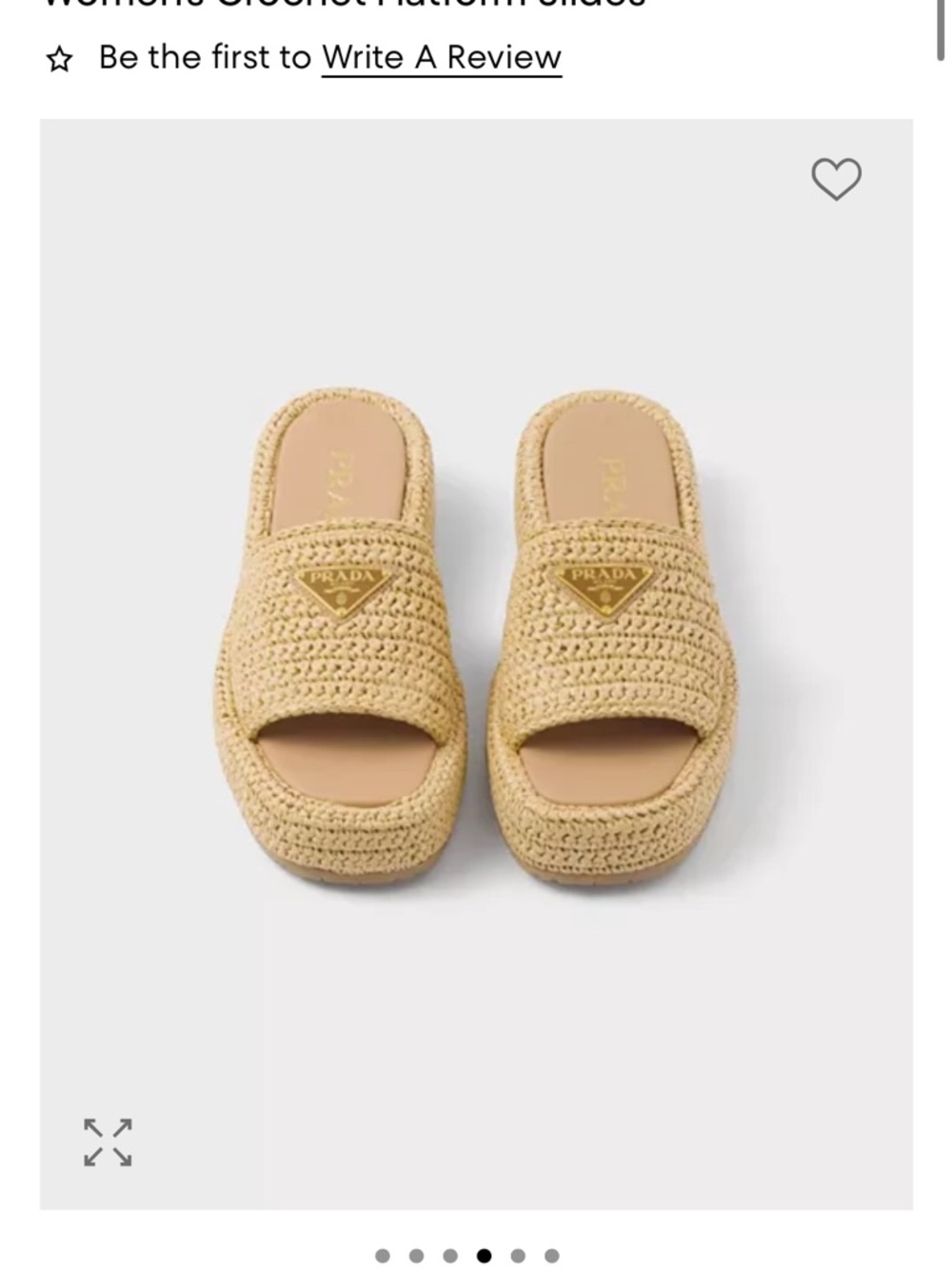 Prada Raffia Neutral Woven Platform Slide Sandals size 40 - 10 - Picture 4 of 9